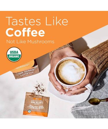 Four Sigma Foods RAWE-FSMCLM-FR Four Sigmatic Mushroom Coffee Mix & Chaga 10 Servings X 2.5g Lion's Mane & Chaga 10 Count & Coffee Latte Mix with Lion's Mane Eng 10 X 6 g sachets 60 gram - Buy Online on GoSupps.com