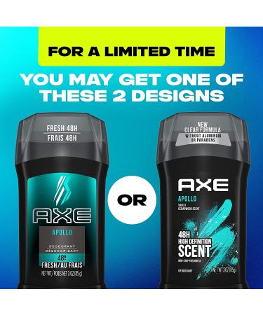 AXE Apollo Deodorant Stick - Long Lasting Odor Protection, Sage & Cedarwood, Aluminum Free, 3oz (4 Count) - Buy Online on GoSupps.com