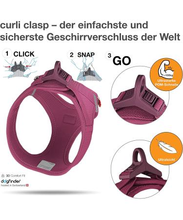 Buy Curli Clasp Air-Mesh Vest Harness in Ruby S - Lightweight & Stylish Pet Gear for International Shipping - Buy Online on GoSupps.com