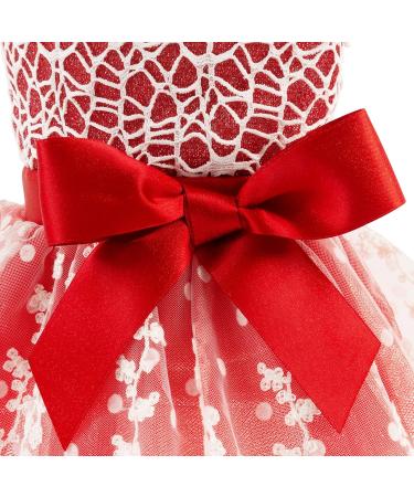 Cutebone Rode Hond Jurk Outfit - Shining Embroidery Tutu & Strik voor Puppy - Meisjes Kleding voor Bruiloft & Verjaardagsfeestje - DD09XS-DE XS Rosa - Buy Online on GoSupps.com