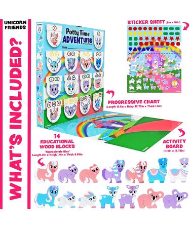 Lil ADVENTS Potty Training Advent Game | Wood Block Toys & Reward Chart | Unicorn Friends | As Seen On Shark Tank - Buy Online on GoSupps.com