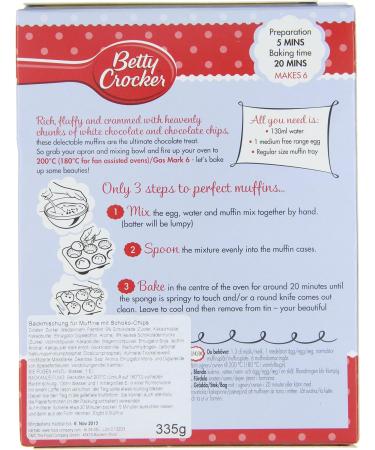 Betty Crocker Chocolate Chunk Muffin Mix 335g - Delicious and Easy to Bake - Buy Online on GoSupps.com