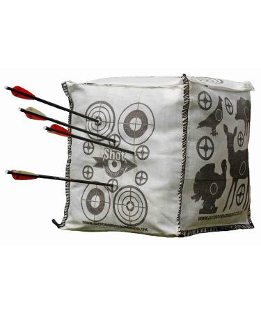 Shot Stoppa Archery Target Cube Fill Yourself Crossbow Target Will Stop Arrows & Crossbow Bolts at 10ft 2 Finger Removal