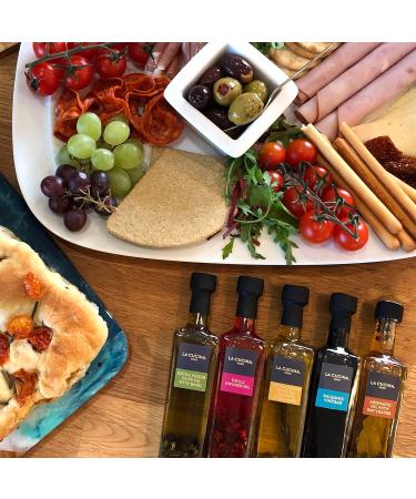 Kimm & Miller Luxury Infused Olive Oil Gift Set - 5 Cooking Oils and Balsamic Vinegar - Italian Cooking Gifts for Men & Women - Buy Online on GoSupps.com