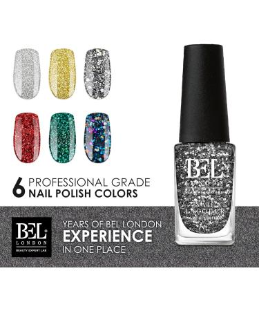 BL Razzle Dazzle - Luxury 6 Colour Glitter Nail Varnish Set for Women - Quick Dry & Long Lasting Glitter Nail Polish Gift Set Razzle Dazzle 60 ml (Pack of 1) - Buy Online on GoSupps.com