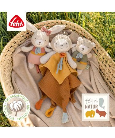 Fehn Mini Play Watch Hare - Cotton Cuddly Toy & Sleep Aid with Mozart's Lullaby | Baby Toys for Home & Travel | Ideal for Babies & Toddlers - Buy Online on GoSupps.com