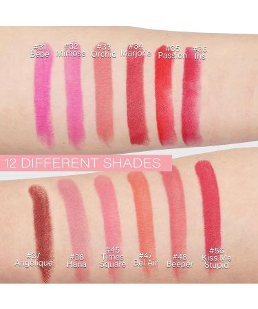 Miss Rose Long-lasting Lipstick Set - 12 PCS Multi Colored Matte Lip Colors - Buy Online on GoSupps.com