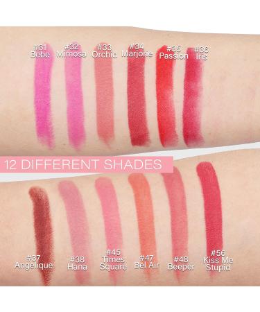 Miss Rose Matte Lipstick Set - 12 Long Lasting Waterproof Highly Pigmented Shades for Women | Perfect for All Occasions & Makeup Lovers - Buy Online on GoSupps.com