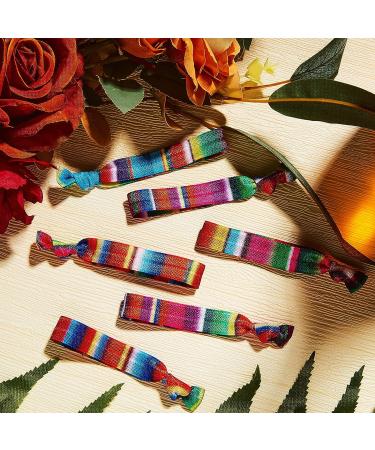 24 Pcs Mexican Hair Ties - Fiesta Ribbon Headbands for Women & Girls - Cinco De Mayo Accessories - Buy Online on GoSupps.com