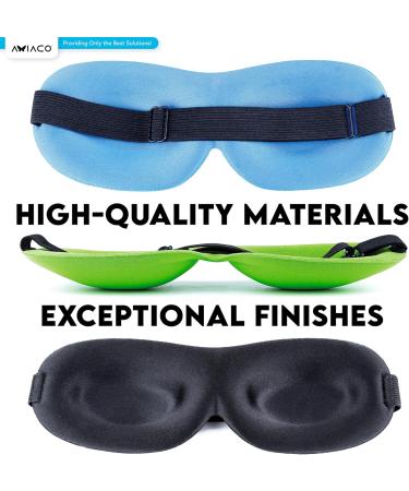 Sleep Mask for Men & Women - 3 Pack Adjustable Lightweight Eye Masks for Ultimate Comfort Deep Darkness & Side Sleepers | Breathable Antifaz Para Dormir - Buy Online on GoSupps.com