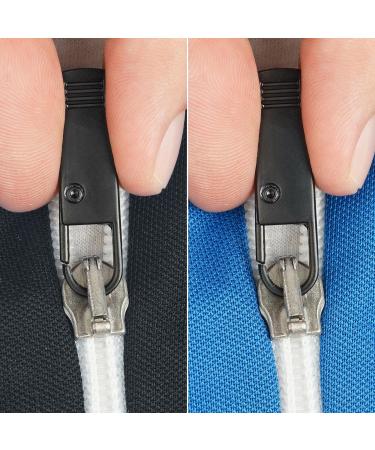 10-Pack Metal Zipper Pendants - Black & Silver Replacement Zippers for Coats Suitcases Jeans & Bags - Buy Online on GoSupps.com