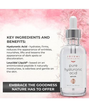 2 oz. Pure Hyaluronic Acid Serum - Best Hydrating Facial Serum for Anti-Aging Microneedling & Wrinkle Reduction - Buy Online on GoSupps.com