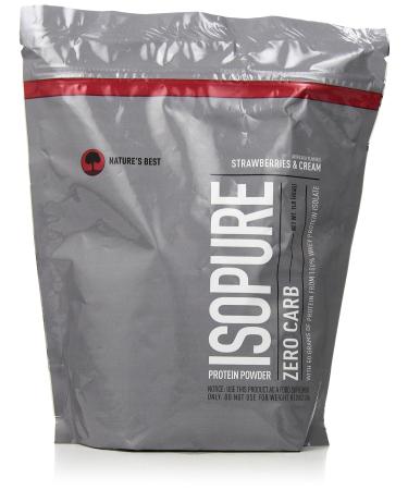 Nature's Best Isopure Protein Powder Strawberries and Cream 1 Pound