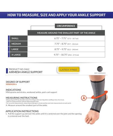 Buy Champion Ankle Brace - Lightweight Open Heel Support in Grey Medium | International Shipping Available - Buy Online on GoSupps.com