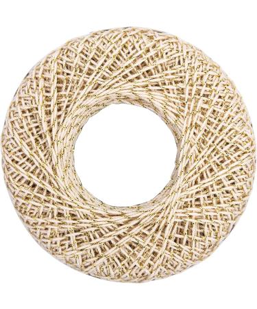 Coats Crochet Metallic Thread in Natural/Gold - Premium Quality Yarn for Stunning Crochet Projects - Buy Online on GoSupps.com
