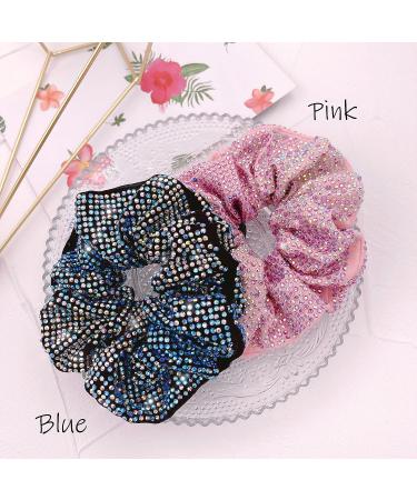 Sparkly Pink Crystal Scrunchie - Stylish Hair Tie for Women - Buy Online on GoSupps.com