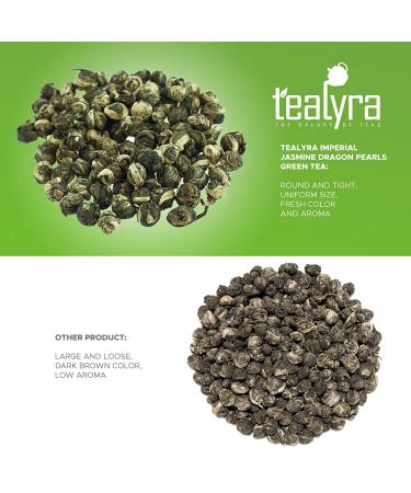 Tealyra Imperial Jasmine Dragon Pearls Green Tea - 4oz Loose Leaf Tea - Buy Online on GoSupps.com