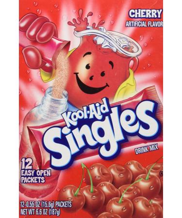 Kool-aid Singles Cherry (For 16.9-ounce Bottles) 12-count Packets (1 Box)) Cherry 0.55 Ounce (Pack of 12)