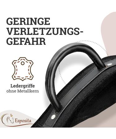 Esposita Riding Strap with 2 Leather Handles - Child & Rider Safety Lunging Belt Vaulting Belt Wooden Horse Accessories - Black - Buy Online on GoSupps.com