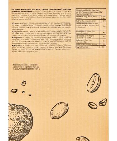 Buy KoRo Organic Salty Peanut Energy Balls (14 x 30g) - Vegan Date & Peanut Butter Treats - High Energy Snack - Buy Online on GoSupps.com