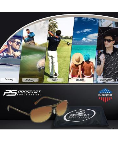 proSPORT Aviator Bifocal Reading Sunglasses +3.50 - Smoke & Brown Lenses for Men & Women - Stylish & Functional Eyewear - Buy Online on GoSupps.com