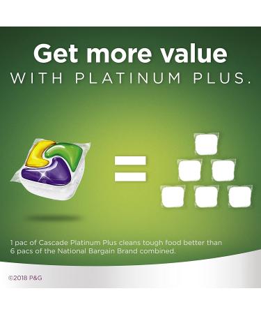 Cascade Platinum Dishwasher Pods ActionPacs with Lemon Platinum Plus - 70 Count - Buy Online on GoSupps.com