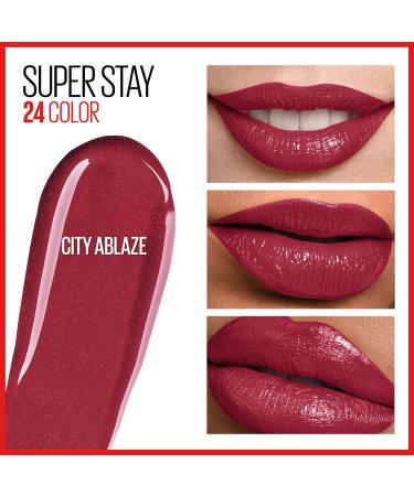 Maybelline Super Stay 24 Long Lasting Liquid Lipstick & Lip Balm Kit - City Ablaze | International Shipping Available - Buy Online on GoSupps.com