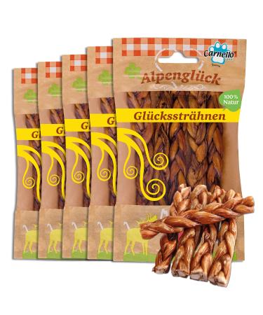 Carnello Causstangen dog grain free - alpine happiness lucky streaks - dog treats dogs chewing articles - Hundeleckerli grain -free - recoverable bag (5 x 5 pieces)