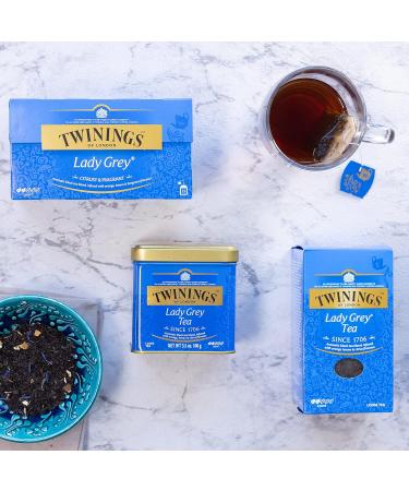 Buy Twinings Lady Grey Loose Tea Tin - 100g Black Tea Blend with Orange Lemon Peel & Bergamot Aroma | International Shipping - Buy Online on GoSupps.com