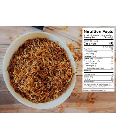 Non-Coated Crispy Fried Onions - 100% Natural (Non-GMO), Vegan, Gluten Free, KETO Friendly - 1 lb Resealable Bag by Nawabi Life - Buy Online on GoSupps.com