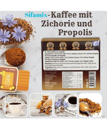 Caf chicor e Premium | Soluble Avec 0 5 % de propolis & 39 5 % | Gestion du poids & soutient le contr le du poids | 100 % naturel | Fit & Vital plaisir doux pour le corps - Buy Online on GoSupps.com