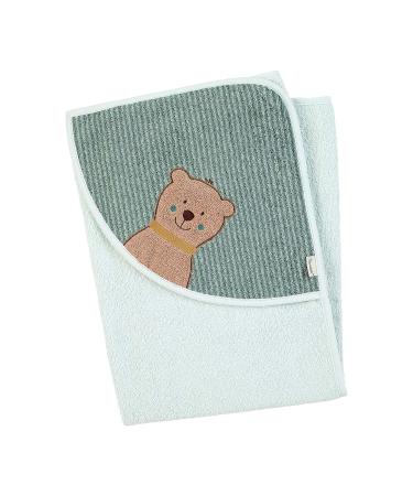 Sterntaler Hooded Bathing Towel Ben - Bear Design 80x80 cm Light Green | Children's Towels Emmily Bundle | International Shipping Available - Buy Online on GoSupps.com