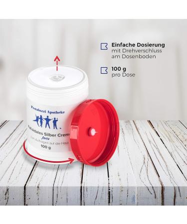 High-Quality Colloidal Silver Cream Forte - Double Concentration (100g) | Proven Recipe from Pestalozzi Pharmacy - International Shipping Available - Buy Online on GoSupps.com