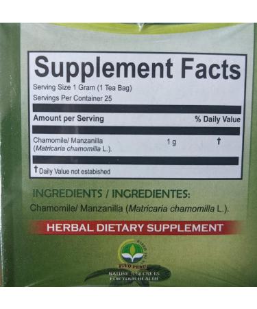 Hanan Manzanilla Tea - 25 Tea Bags of Natural Chamomile Flowers - Herbal Tea for Relaxation and Sleep Aid - Buy Online on GoSupps.com