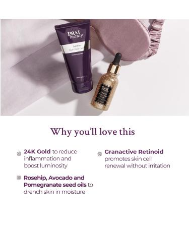 PRAI Beauty 24K Gold Retinol Night Drops - Anti-Aging Hydrating Face Serum - Anti-Wrinkle Retinol Face Serum, 1.7 Fl Oz - Buy Online on GoSupps.com