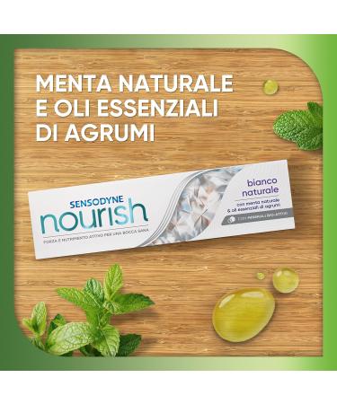 Sensodyne Nourish Whitening Toothpaste for Sensitive Teeth - 4 x 75 ml | Active Nutrition & Daily Dental Hygiene | International Shipping Available - Buy Online on GoSupps.com