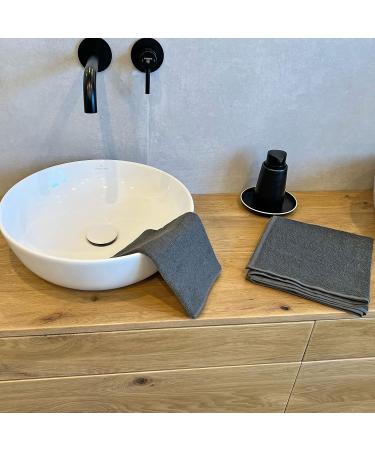 Zollner 6 Set Dark Gray Bath Towels - 50x100 cm Soft & Strong Hotel Quality Washable 60 C With Hanger - Premium Cotton Towels - Buy Online on GoSupps.com