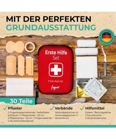 First Aid Set for Outdoor Adventures - Includes DIN 13167 Burncare & Emergency Pipe | Perfect for Hiking Biking & Travel - Buy Online on GoSupps.com