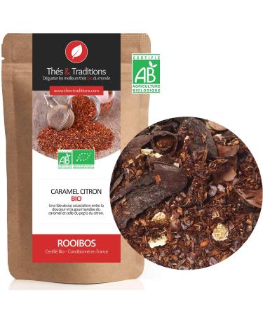 Th s & Traditions Organic Rooibos Caramel Lemon | 100g Loose Leaf Bag | Certified Organic Agriculture