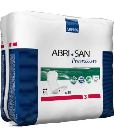 Abena Abri-San Premium Incontinence Pads - Men & Women - Fast Absorption - 500ml Absorbency - 28PK - Buy Online on GoSupps.com