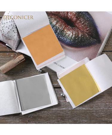 DECONICER 12 Colors Imitation Gold Leaf Sheets - 600 Pieces for Arts & Crafts - Gilding, Furniture, Paintings - Multi-Color Foil Papers & Tools (3.15x3.35 inches) - Buy Online on GoSupps.com