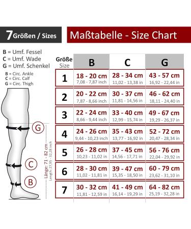 RIEMTEX PREMIUM Compression Stockings Class 2 CCL2 23-32 mmHg Open Toe Thigh Highs for Women & Men - Burgundy Size 3 | International Shipping Available - Buy Online on GoSupps.com
