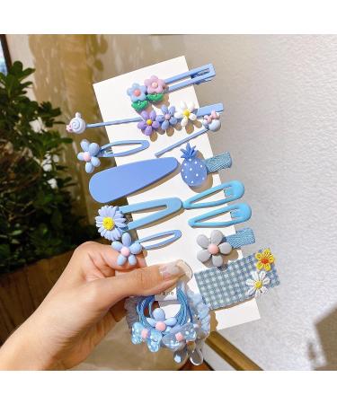 20 Pcs Blue Hair Clips Set - Non-slip Fashion Accessories for Girls, Kids & Teens - Buy Online on GoSupps.com