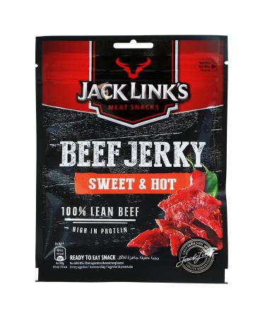 Jack Link's Beef Jerky Sweet & Hot - 12 Pack | High Protein Snack - Juicy & Spicy | Ideal for On-the-Go - International Shipping Available - Buy Online on GoSupps.com