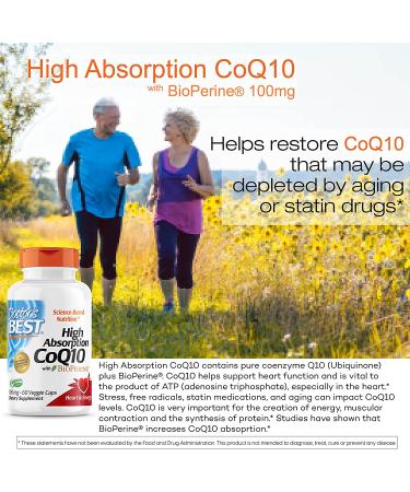 Doctor's Best High Absorption CoQ10 100mg with BioPerine - 60 Veggie Caps for Optimal Heart Health - Buy Online on GoSupps.com