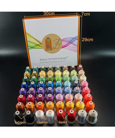 New brothread 64 Spools 1000M Polyester Embroidery Thread Kit - Ideal for Professional and Beginner Embroiderers - Buy Online on GoSupps.com