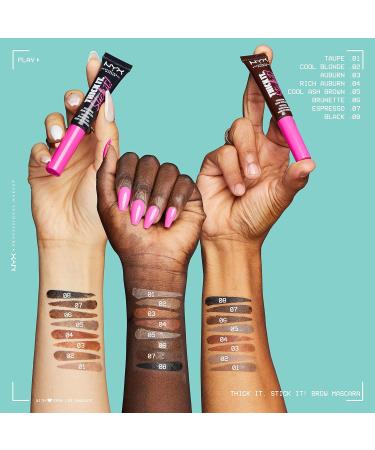 Nyx Professional Makeup Eyebrow Mascara - Tinted & Fuller Eyebrows 08 Black - Long-lasting Formula for Thick Defined Brows - Buy Online on GoSupps.com