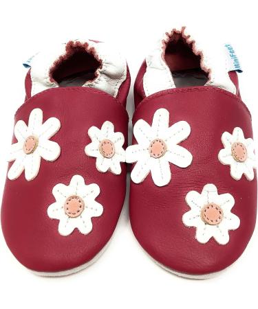 MiniFeet Premium Soft Leather Baby Shoes | Buy 4 Pairs, Get 1 Free! | Toddler Shoes for 0-6 Months to 4-5 Years | White Daisies - Buy Online on GoSupps.com