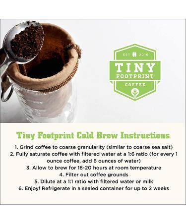 Tiny Footprint Coffee USDA Organic Cold Brew Press Elixir Ground Coffee Carbon Negative 16oz - 1lb Pack - Buy Online on GoSupps.com