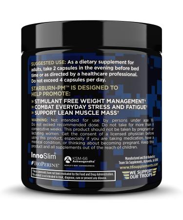 T6 STAR6URN-PM Fat Burner & Sleep Aid with Green Coffee Bean & Garcinia Cambogia - 50 Veggie Caps - Buy Online on GoSupps.com